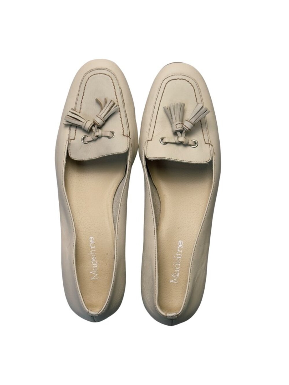 MADELINE BERYL Women’s Shoes Leather Loafers Beige Size 8W - Picture 13 of 13
